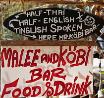 Thailand, Amusing beach bar sign: Tinglish; half-Thai, half-English spoken.
