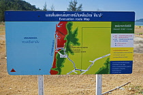 Weather, Climate, Tsunami evacuation route sign, Thailand.