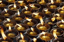 Nepal, Kathmandu,Traditional butter-oil candles.