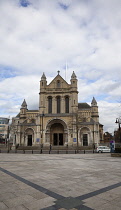 Ireland, North, Belfast, Cathedral Quarter, Exterior of St Annes Cathedral.