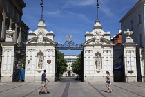 Poland, Warsaw, Old Town, Krakowskie Przedmiescie, Entrance gate to the old University.