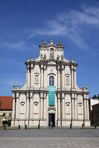Poland, Warsaw, Old Town, Krakowskie Przedmiescie, Exterior fo the Church of the Nuns of the Visitation.