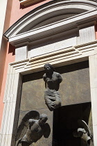 Poland, Warsaw, Old Town, Swietojanska, Entrance to the Jesuit Church of the Gracious Mother of God.