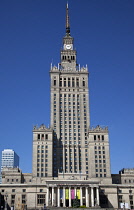 Poland, Warsaw, Centrum, Palace of Culture and Science, a gift from Russia in 1955.