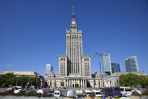 Poland, Warsaw, Centrum, Palace of Culture and Science, a gift from Russia in 1955.