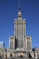 Poland, Warsaw, Centrum, Palace of Culture and Science, a gift from Russia in 1955.