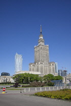 Poland, Warsaw, Centrum, Palace of Culture and Science, a gift from Russia in 1955.