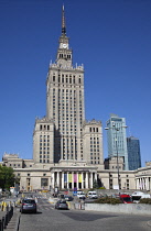 Poland, Warsaw, Centrum, Palace of Culture and Science, a gift from Russia in 1955.