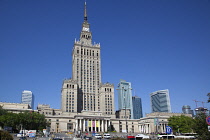 Poland, Warsaw, Centrum, Palace of Culture and Science, a gift from Russia in 1955.