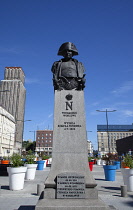 Poland, Warsaw, Plac Powstancow Warzawy, Napolean Bonepart Monument.