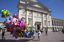 Poland, Warsaw, Old Town, Krakowskie Przedmiescie, Balloon Vendor.