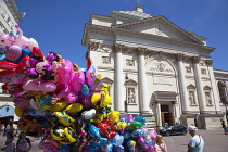 Poland, Warsaw, Old Town, Krakowskie Przedmiescie, Balloon Vendor.