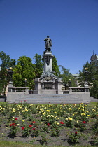 Poland, Warsaw, Old Town, Krakowskie Przedmiescie, Monument to Adam Mickiewicz.