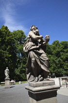 Poland, Warsaw, Marszalkowska, Ogrod Saski, Baroque in public park.