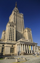 Poland, Warsaw, Palace of Culture and Science.