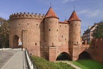 Poland, Warsaw, Old Town,  Barbakan or Barbican,  Defensive gate.