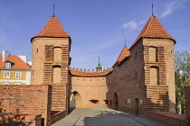 Poland, Warsaw, Old Town,  Barbakan or Barbican,  Defensive gate.
