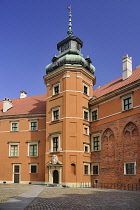 Poland, Warsaw, another of the castle's towers seen from the courtyard.