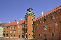 Poland, Warsaw, another of the castle's towers seen from the courtyard.