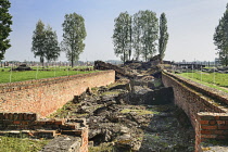 Poland, Auschwitz-Birkenau State Museum, Birkenau Concentration Camp, Ruins of gas chamber and crematorium Number 3 destroyed by the Nazis before evacuating the camp.