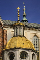 Poland, Krakow, Wawel Hill, Wawel Cathedral, Sigismund's Chapel, or Zygmunt Chapel, Golden dome.