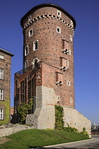 Poland, Krakow, Wawel Hill, Wawel Castle, The Sandomierska Tower.