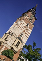 Poland, Krakow, Rynek Glowny or Main Market Square, Wieza Ratuszowa or Town Hall Tower.