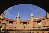 Poland, Krakow, Old Town,  Barbakan or Barbican, Defensive gate, Interior view.