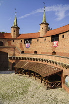 Poland, Krakow, Old Town,  Barbakan or Barbican, Defensive gate, Interior view.