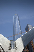 USA, New York State, New York City, Manhattan, World Trade Center with the Oculus terminal station.
