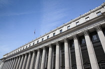 USA, New York State, New York City, Manhattan, Exterior of the James A. Farley Post Office Building.