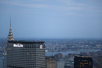 USA, New York State, New York City, Manhattan, City skyline seen from top of the Rockefeller Center.