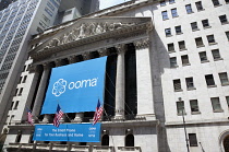 USA, New York State, New York City, Manhattan, Exterior of the Stock Exchange on Wall Street.