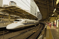 Japan,Tokyo, JR Tokyo station, from train platform, a nozomi shinkansen train.