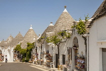 Italy, Puglia, Bari, Trulli buildings and shops, Via Monte San Michele, Rione Monti, Alberobello.