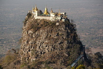Myanmar, Mount Popa, Popa Taung Kalat Temple near Bagan.