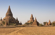 Myanmar, Baga, Buledi Temple, in the centre at the back.