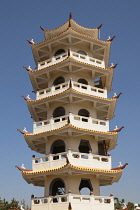 Myanmar, Mandalay, Pagoda at Chinese Temple, Pyin Oo Lwin, also known as Pyin U Lwin and Maymyo.