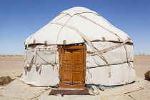 Uzbekistan, Khorezm, A yurt, Ayaz Kala Yurt Camp, Ayaz Kala.