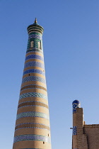 Uzbekistan, Khiva, Islam Khodja Minaret, Ichan Kala.