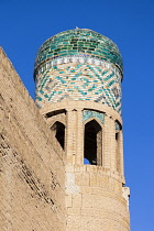 Uzbekistan, Khiva, Top of a minaret at Ichan Kala.