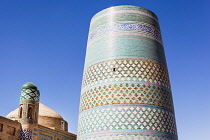 Uzbekistan, Khiva, Kalta Minor Minaret, also known as Kalta Minar Minaret, Ichan Kala.