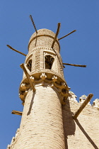 Uzbekistan, Khiva, Exterior detail of Tash Khauli, also known as Tosh Hovli, Ichan Kala.