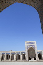Uzbekistan, Bukhara, Islamic architecture in courtyard, Kalon Mosque, also known as Kalyan Mosque, Poi Kalon.