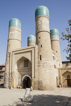 Uzbekistan, Bukhara, Chor Minor Madrasah, also known as Chor Minar Madrasah.