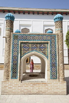 Uzbekistan, Bukhara, Building in Bakhauddin Naqshband Complex, also known as Memorial of Baha Ad Din Naqshband.
