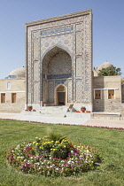Uzbekistan, Samarkand, Entrance to Shah-i-Zinda, also known as Shah I Zinda and Shah-i Zinda.