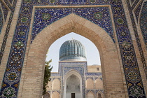 Uzbekistan, Samarkand, Gur Emir Mausoleum, also known as Gur Amir, Guri Amir, Gur-E Amir, and Gur-I Amir.