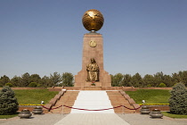 Uzbekistan, Tashkent, Independence Monument and Happy Mother Monument, Independence Square, Mustakillik Maydoni.