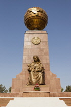 Uzbekistan, Tashkent, Independence Monument and Happy Mother Monument, Independence Square, Mustakillik Maydoni.